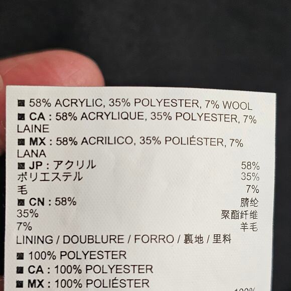 Old Navy Black & White Patterned Blazer-Style One-Button Women’s Coat Size M - Picture 6 of 7